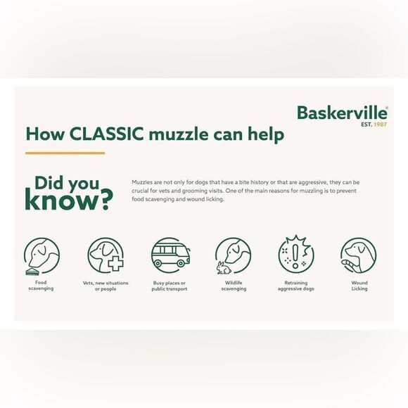 BASKERVILLE MUZZLE size 7 black - Picture 3 of 6